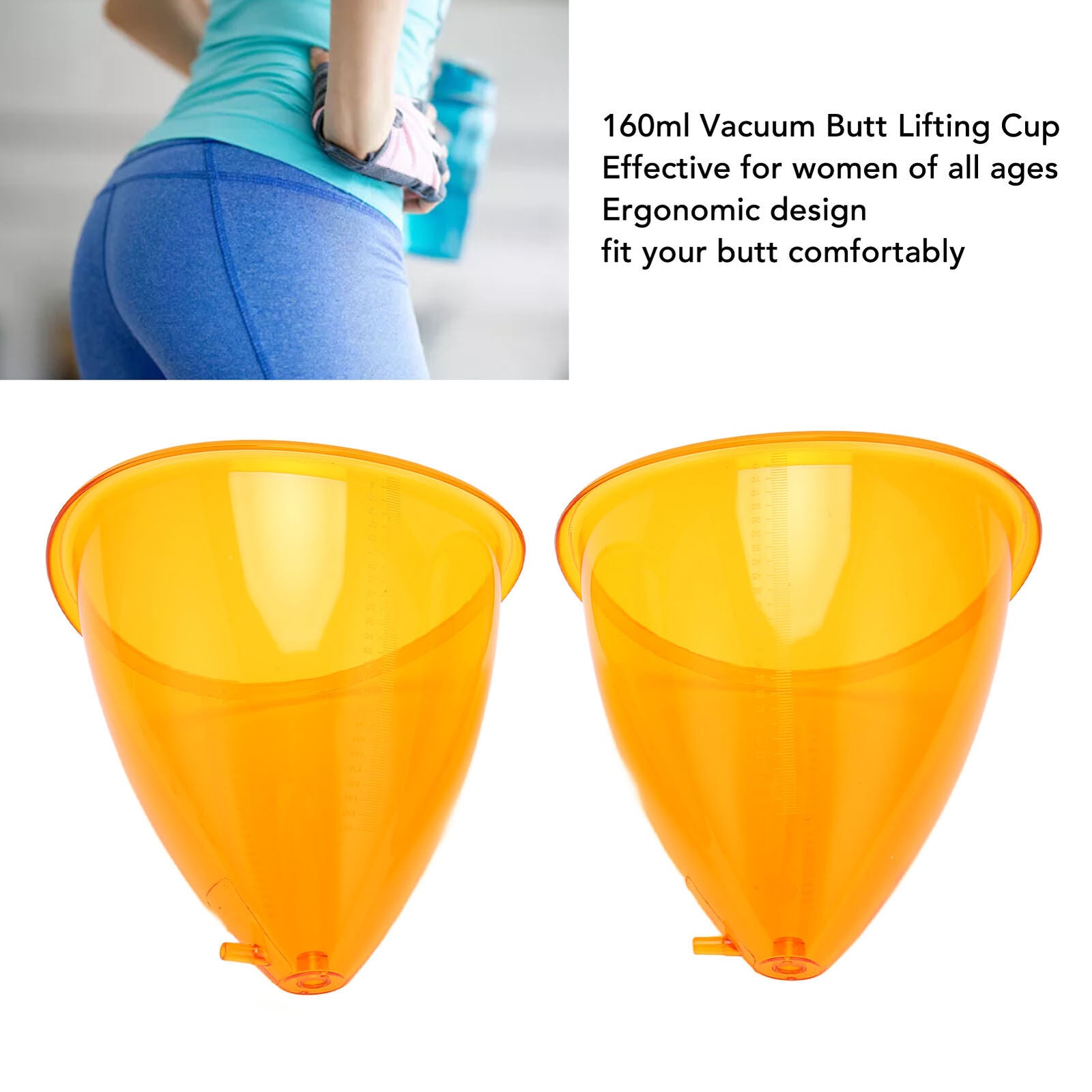 new Buttock Vacuum Cups 160ml L Vacuum Cupping Machine Accessories Butt Suction HGF koeek - KOEEK