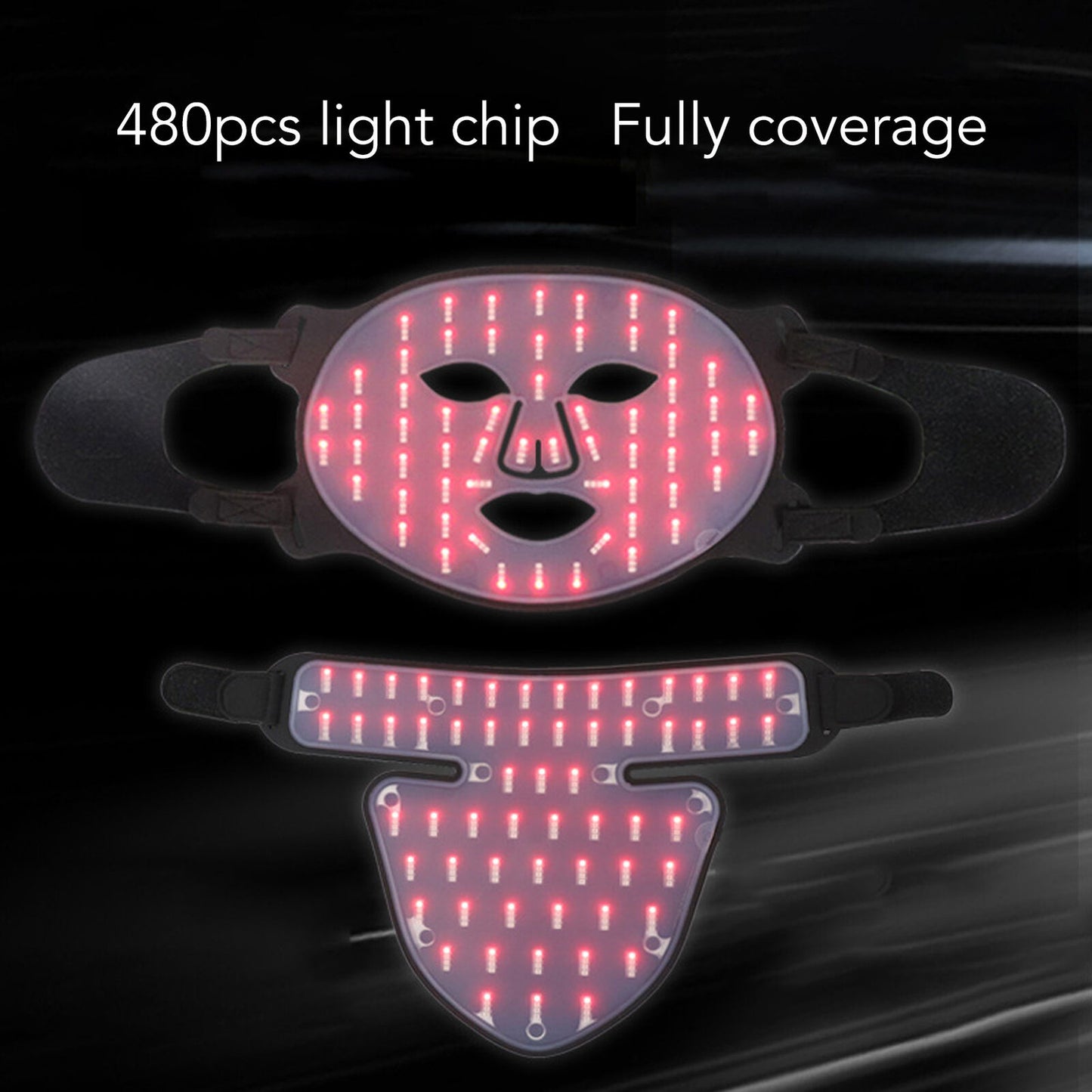 new LED Light Face Device With Neck Scarf Silicone Lightweight 4 Colors LED Ligh HGF koeek - KOEEK