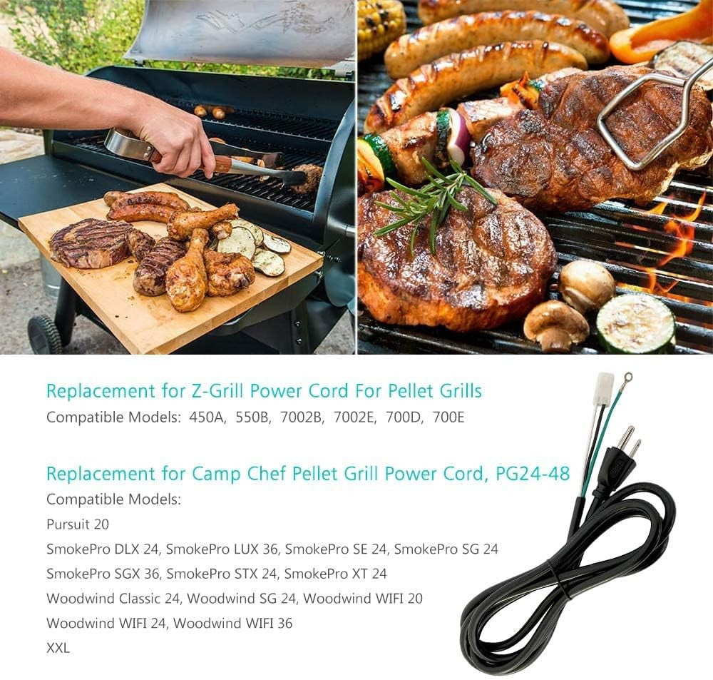 new SUNKISTCOOK 6ft Barbecue Grill Power Cord Kit Replacement Part Compatible...