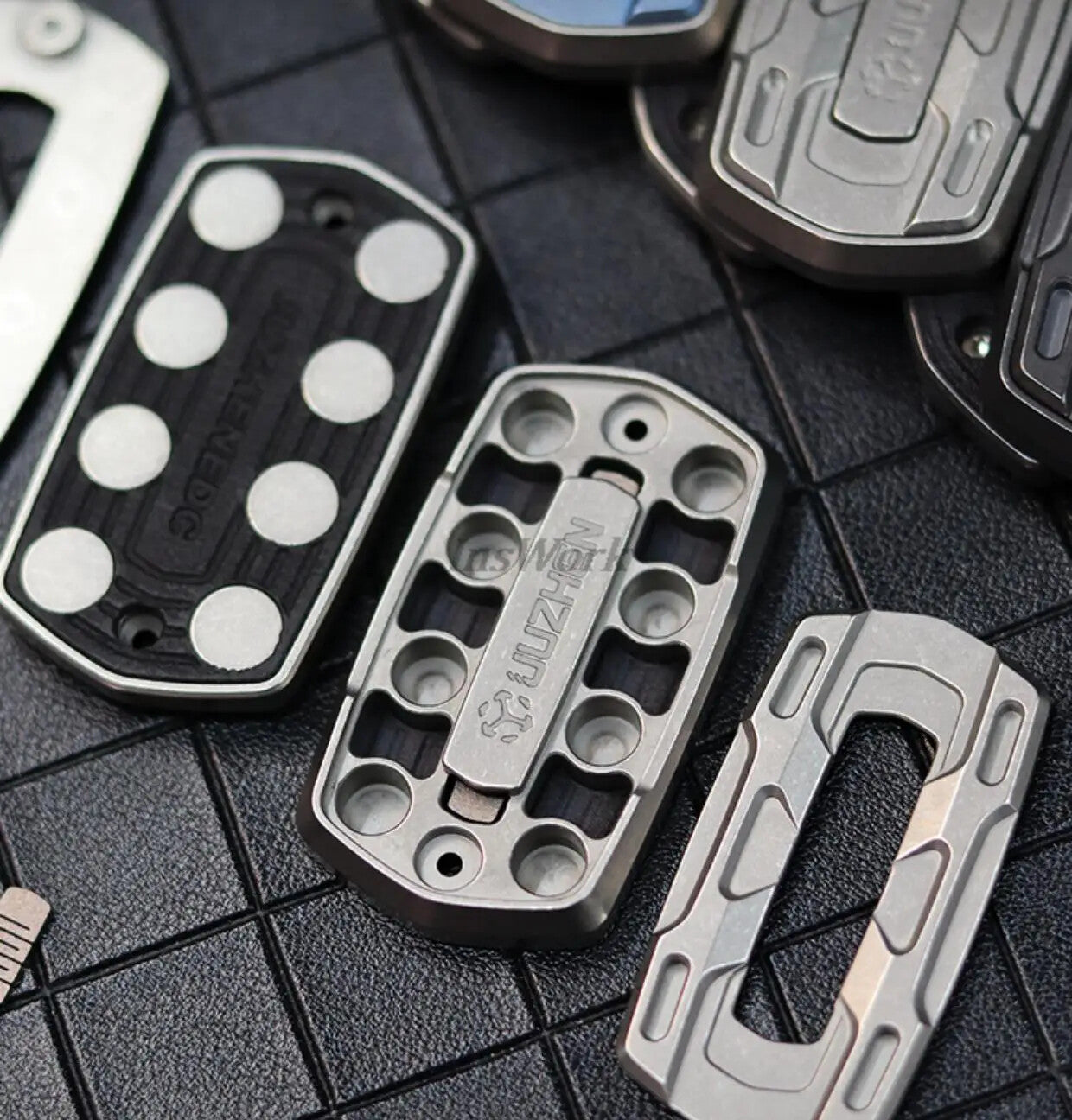 EDC Metal Fidget Push Slider Toys Adult Titanium Office Christmas Birthday Gifts 07FC0E-D4 - KOEEK