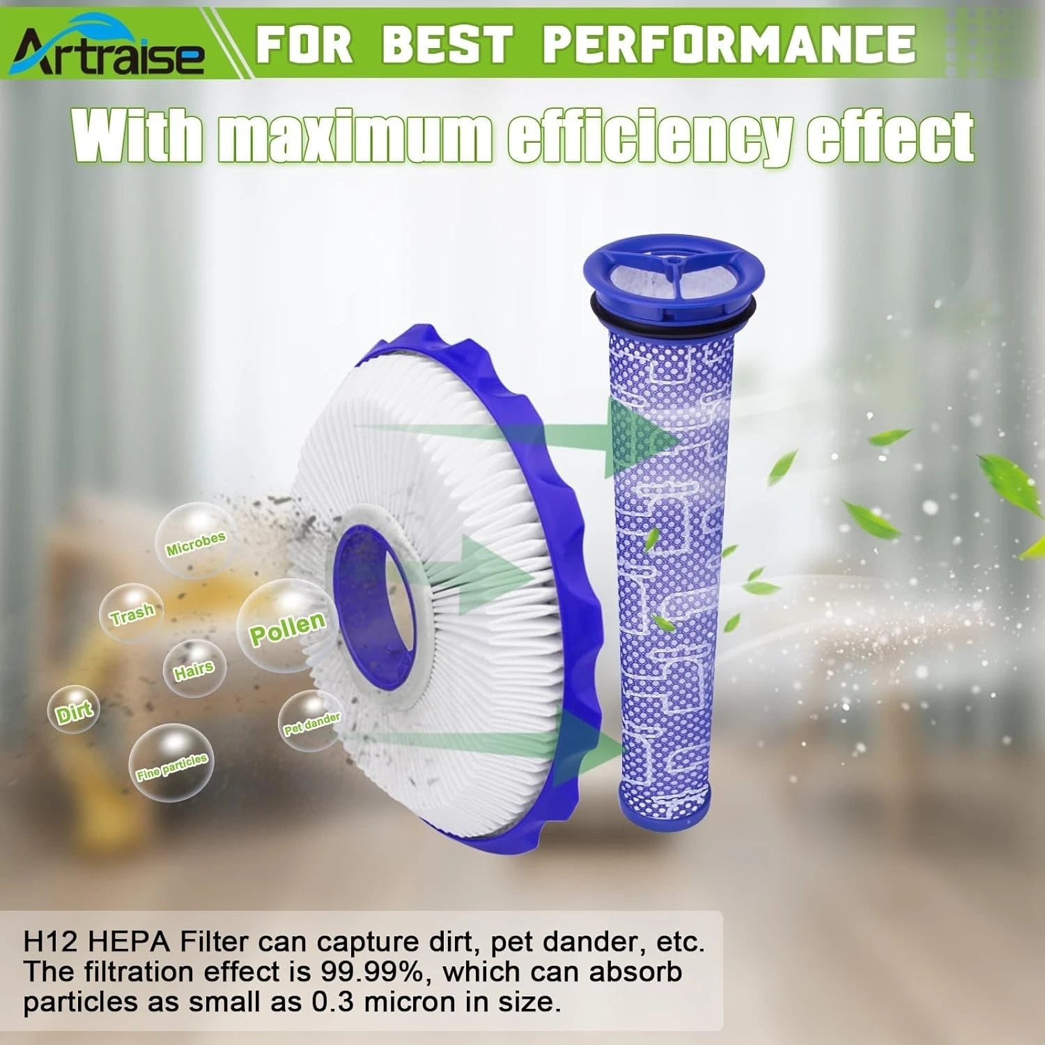 Filter cartridge set suitable for Dyson DC40 filter cartridge replacement 07FC0E-D4 - KOEEK