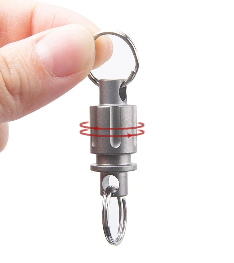 Mini Titanium Alloy Insert Buckle Gimbal Ring Portable Double Keyring Cutter EDC 07FC0E-D4 - KOEEK