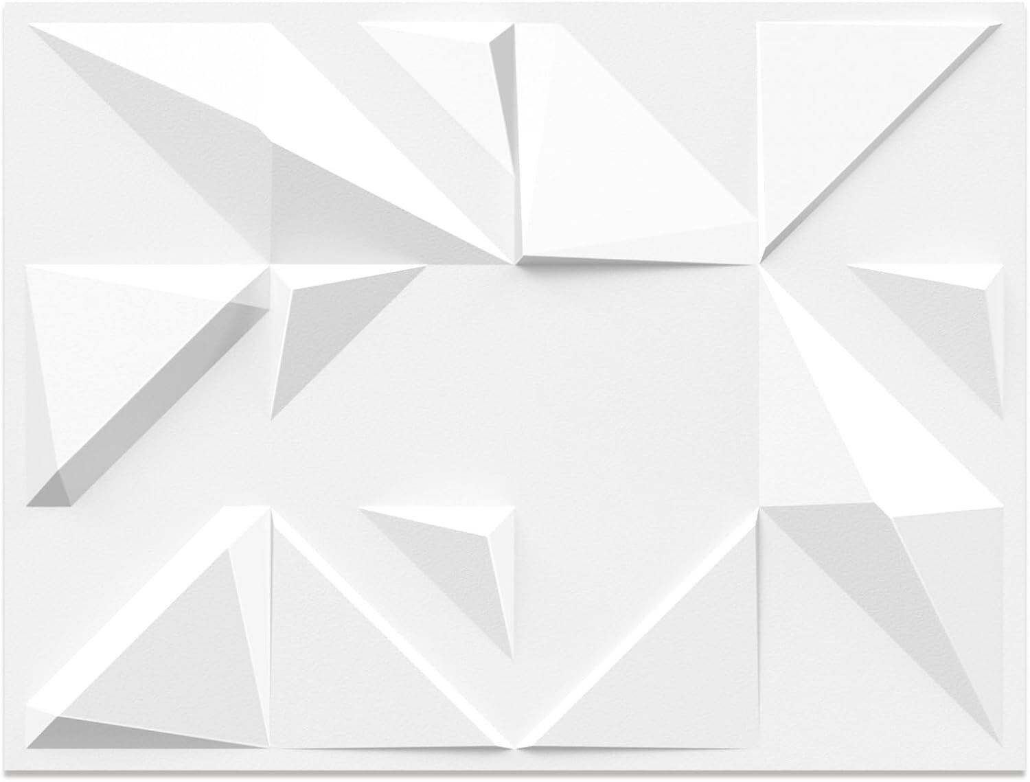 new 24PC 3D Wall Panels, 15.7"x11.8" Modern Geometric 24PC(31 sq.ft), White 07FC0E-D4 - KOEEK