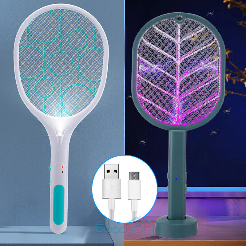 ny Raqueta Bug Zapper Para Mata moscas Mosquitos Electrica Genopladelig De Insectos