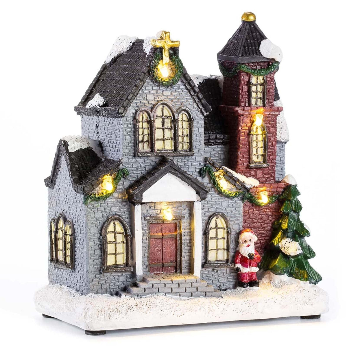 innodept12 Christmas Church Village Lit House - LED Lighted Warm White INNODEPT12 - KOEEK