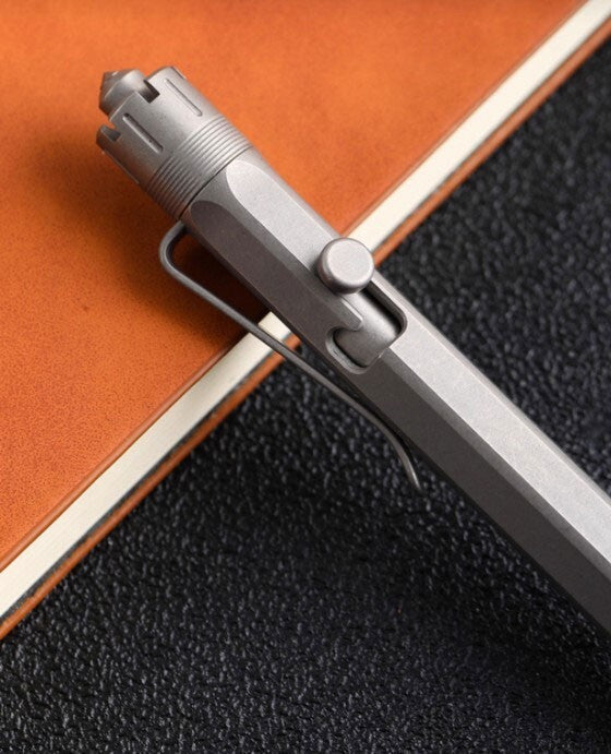 Titanium Pocket Ball Pen Office Signature Tactical Pen Student Stationery EDC 07FC0E-D4 - KOEEK