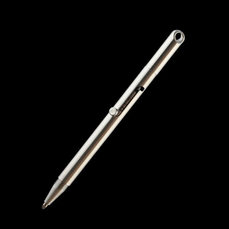 EDC Stainless Steel Pull Bolt Ballpoint Pen Pencil Dual-purpose Pen Keychain 07FC0E-D4 - KOEEK