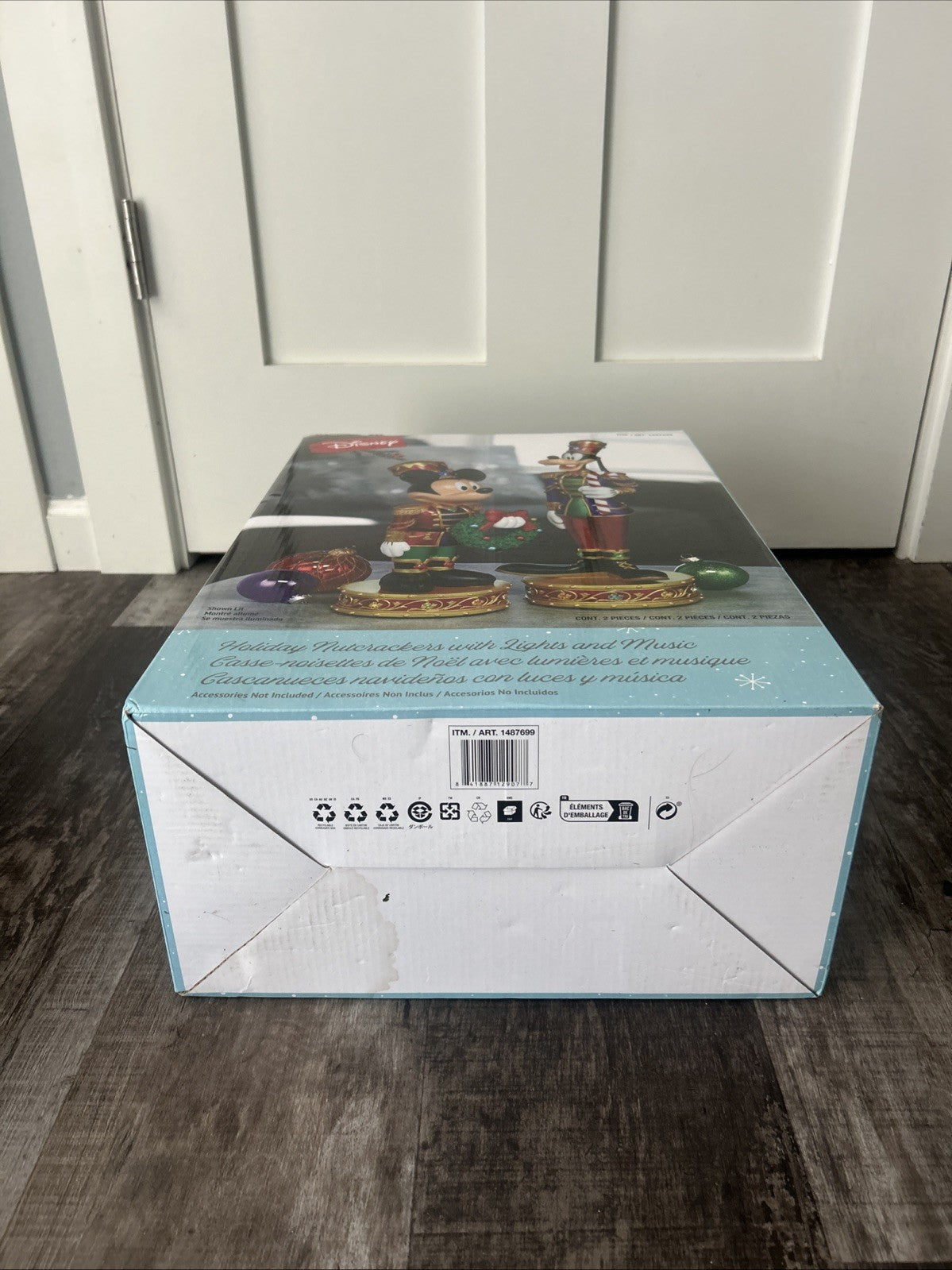 Disney Christmas Mickey Mouse & Goofy 18” NUTCRACKER SET Lights & Music Statues DISNEY - KOEEK