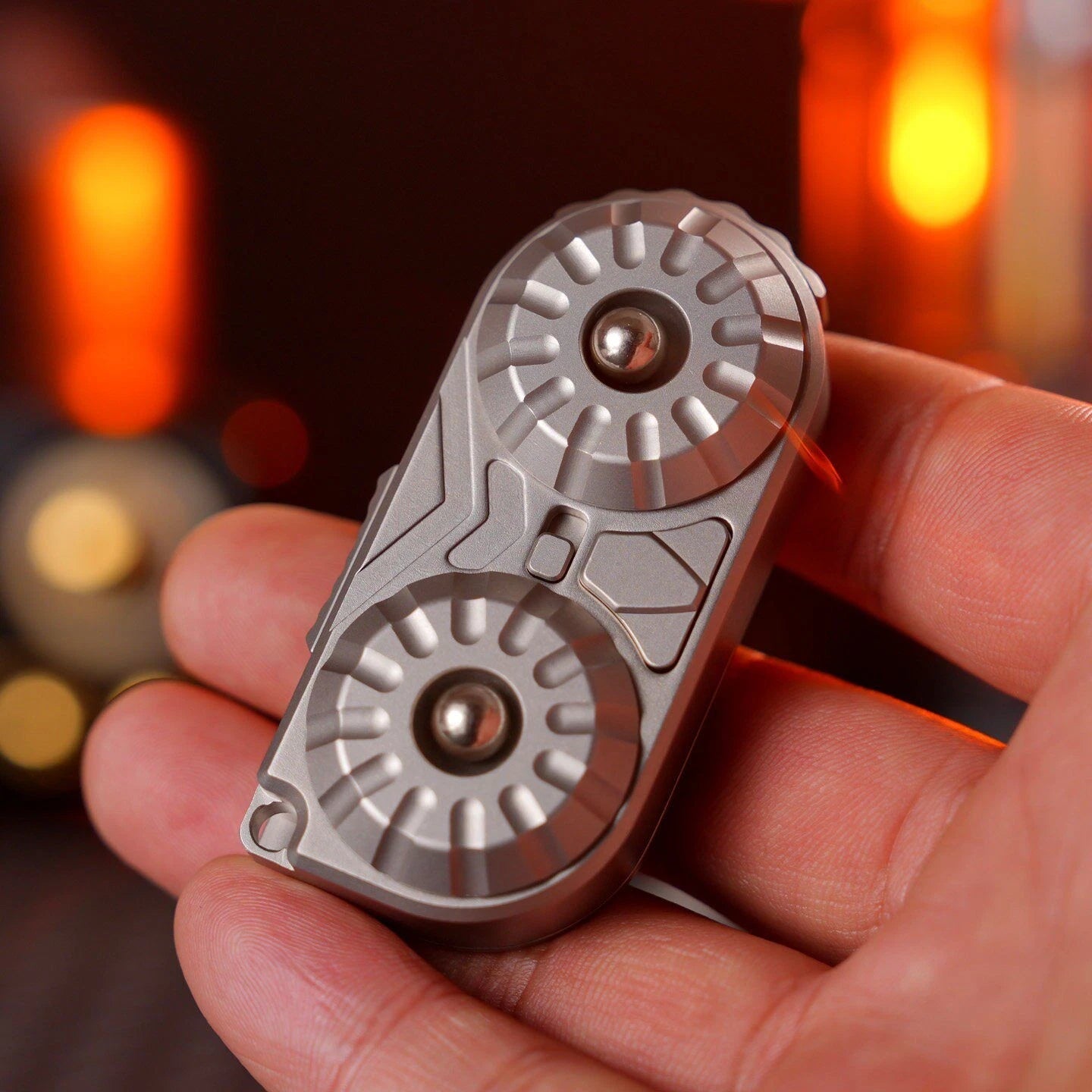 Owl Stainless Steel EDC Push Slider Fidget Toy, Anxiety Stress Relief 07FC0E-D4 - KOEEK