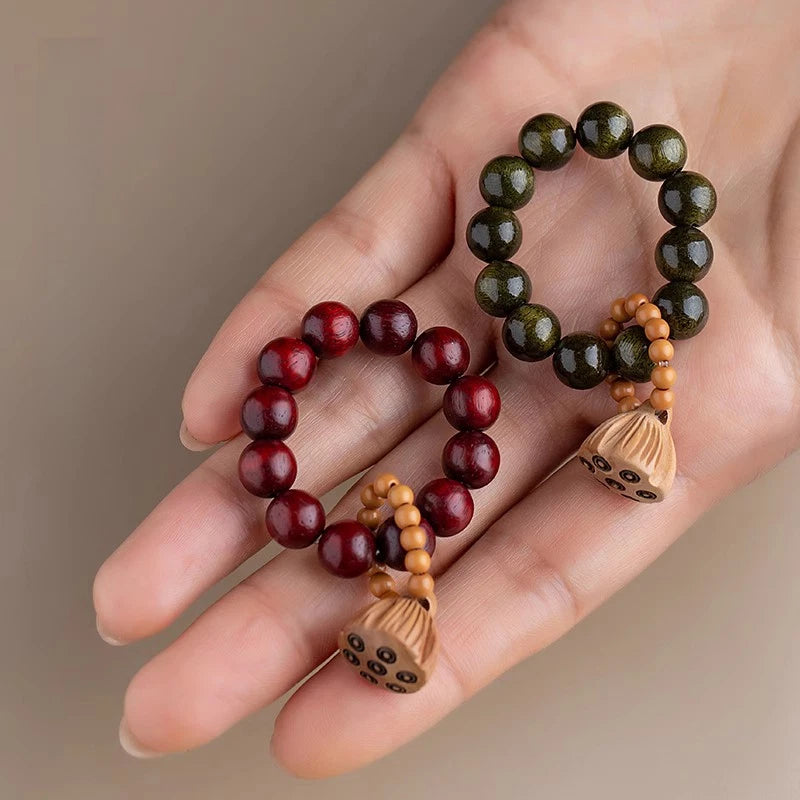 Sandalwood Wrapped Around Hand Twisted Cultural Toy Holding Prayer Beads in Hand 07FC0E-D4 - KOEEK