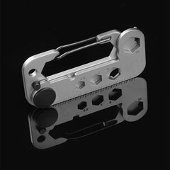9 in 1 Multifunction Tool Outdoor EDC Camping Hiking Bicycle Carabiner Key Chain 07FC0E-D4 - KOEEK