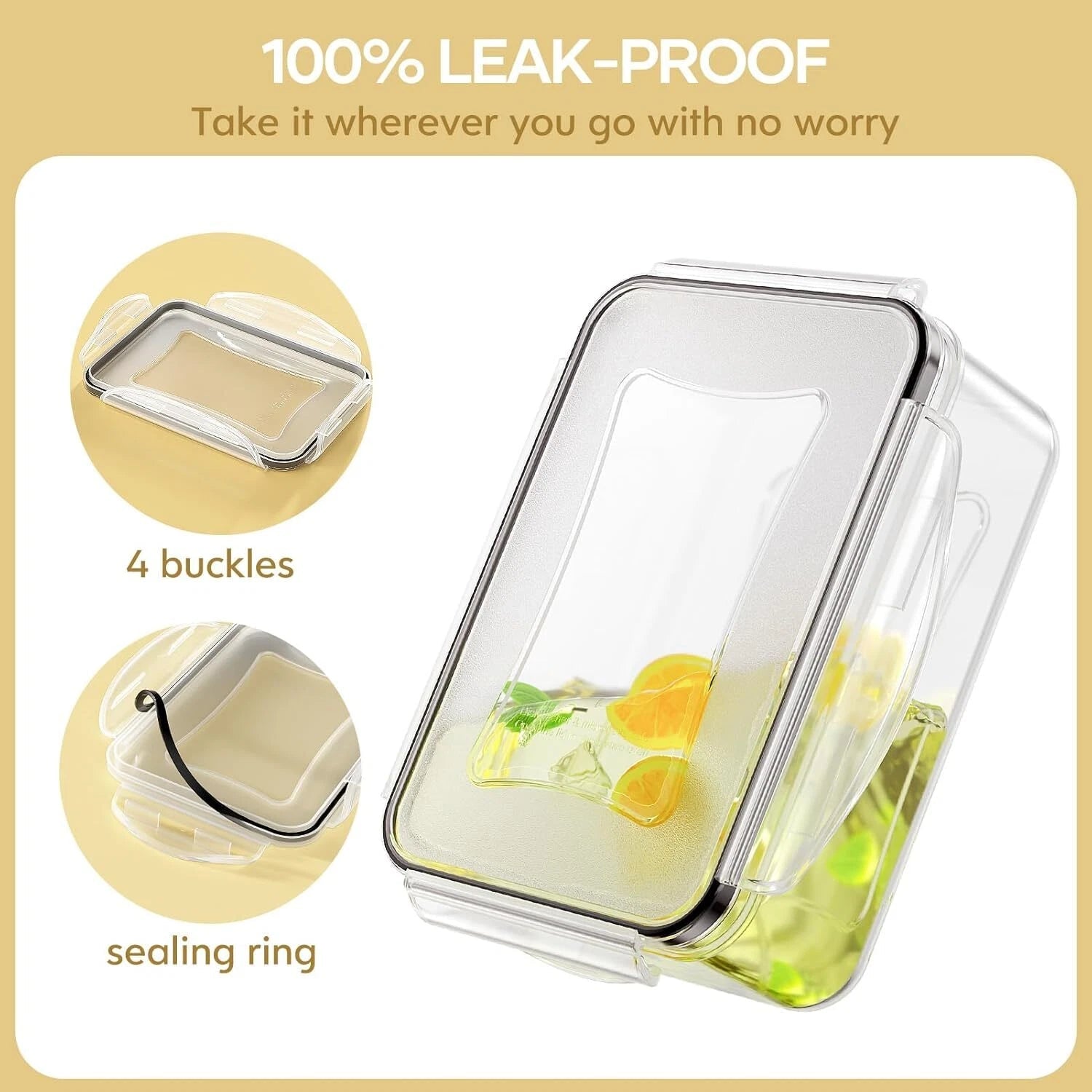 50-Piece Food Storage Containers with Lids (25 Containers & 25 Lids), Airtight 07FC0E-D4 - KOEEK