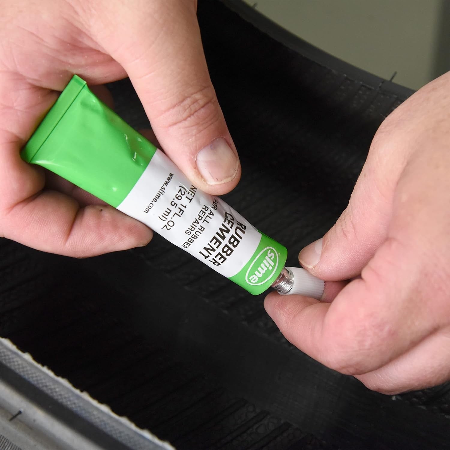 new Slime 1051-A Rubber Cement, Tire Repair, use Plugs or Patches, 1 oz. Tube SLIME - KOEEK
