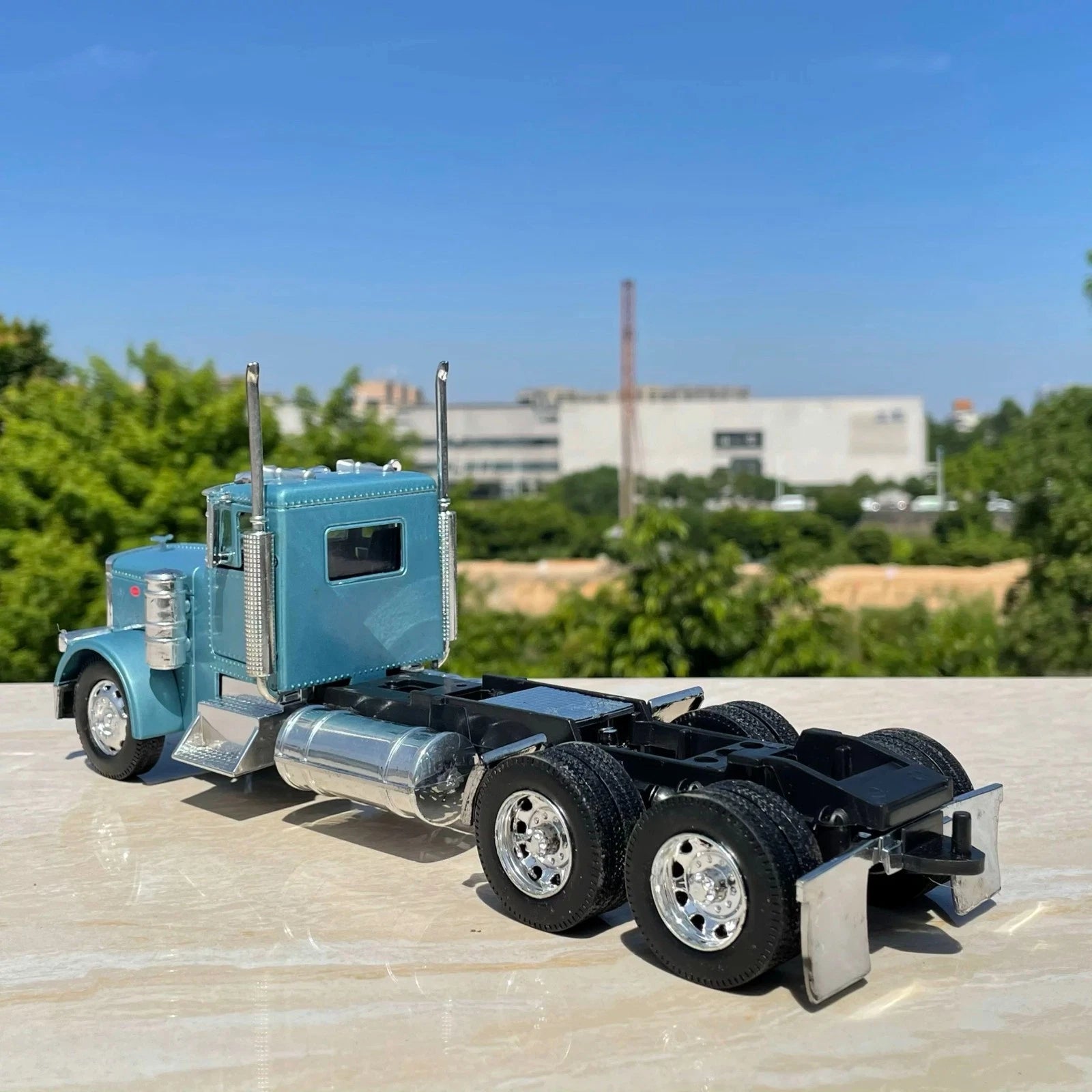 1/32 Blue Peterbilt Heavy Truck Diecast Model Cab Only Loose Accessories 07FC0E-D4 - KOEEK