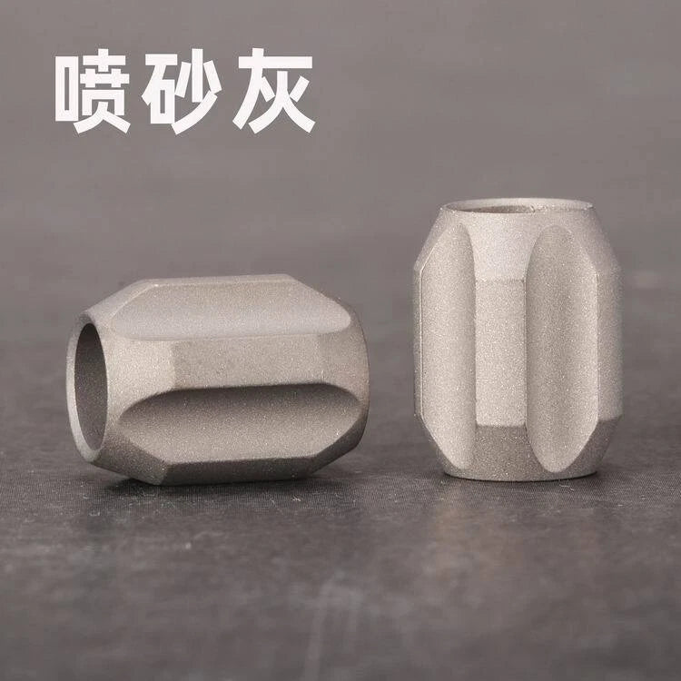 2pcs TC4 Titanium Folding Knife DIY Cool Lanyard Bead Umbrella Rope EDC Beads 07FC0E-D4 - KOEEK