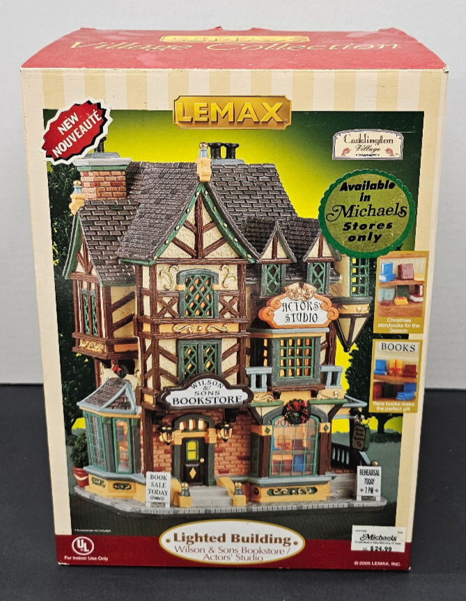 Lemax Caddington Village Wilson & Sons Bookstore/Actors' Studio Lighted Building LEMAX - KOEEK