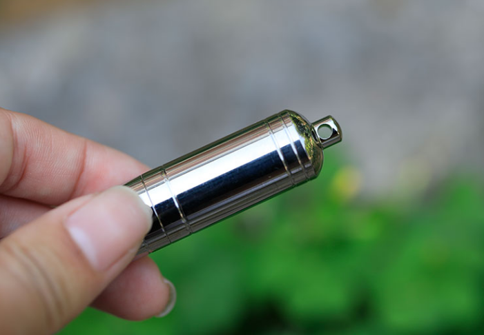 Pure Titanium Waterproof Pill Case Keychain pill Holder Container Organizer EDC 07FC0E-D4 - KOEEK