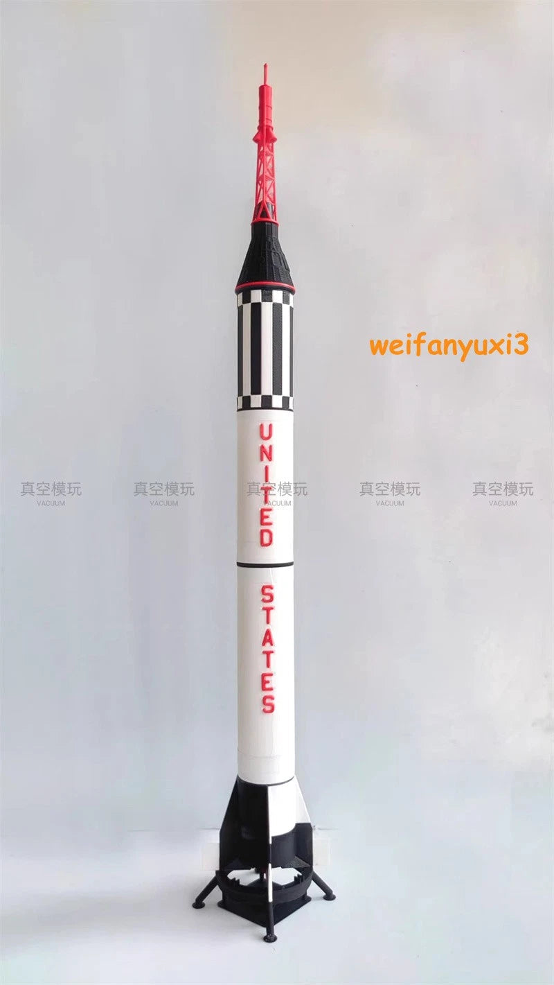 1/72 Scale Mercury-Redstone Carry Rocket Spacecraft Painted Model Toys Gifts 07FC0E-D4 - KOEEK