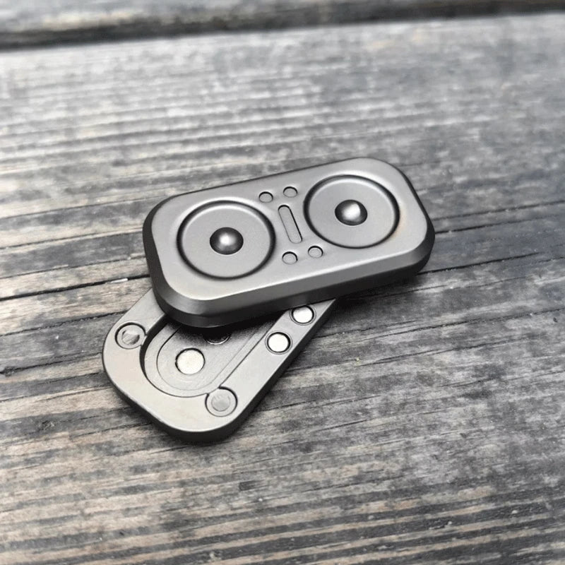 Owl Push Slider Fidget Slider Toy Adult Metal Fidget Toy Finger Push Spin Coins 07FC0E-D4 - KOEEK