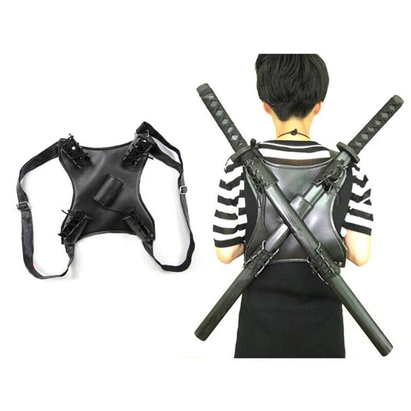 Medieval Retro Mutant Deadpool Cosplay Strap Sword Back Holder Black Bag Holster 07FC0E-D4 - KOEEK
