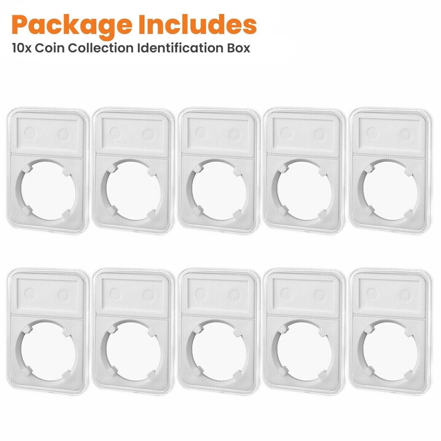 10 PCS Coin Slab Display Holder Storage 39mm for Silver Dollar/Silver Eagle