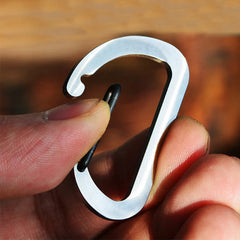 Hot EDC TITANER Titanium TC4 Key Carabiner Sport Sliver Snap Hook Outdoor KG-02L TITANER - KOEEK