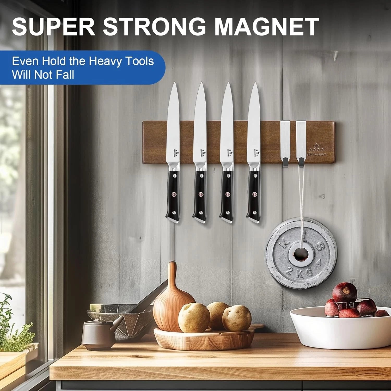 Magnetic Knife Holder for Wall, 10 Inch Powerful Magnetic Knife Holder 07FC0E-D4 - KOEEK