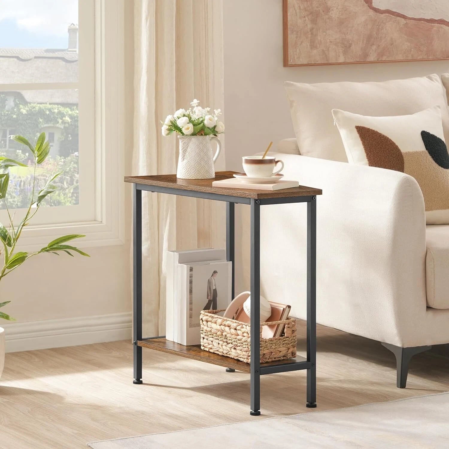 Wedge Side Table,Recliner with Storage Wedge Side Table,Triangular Accent Table 07FC0E-D4 - KOEEK