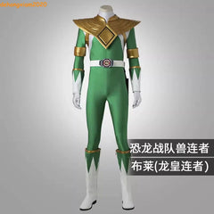 Green Ranger Burai Cosplay Costume Outfit Dino Rangers Tommy Oliver Gold Armor 07FC0E-D4 - KOEEK
