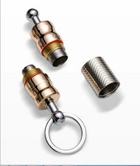 Stainless Steel EDC Cigar Hole Punch Cutter Cigar Puncher Cutting Drill Keychain 07FC0E-D4 - KOEEK