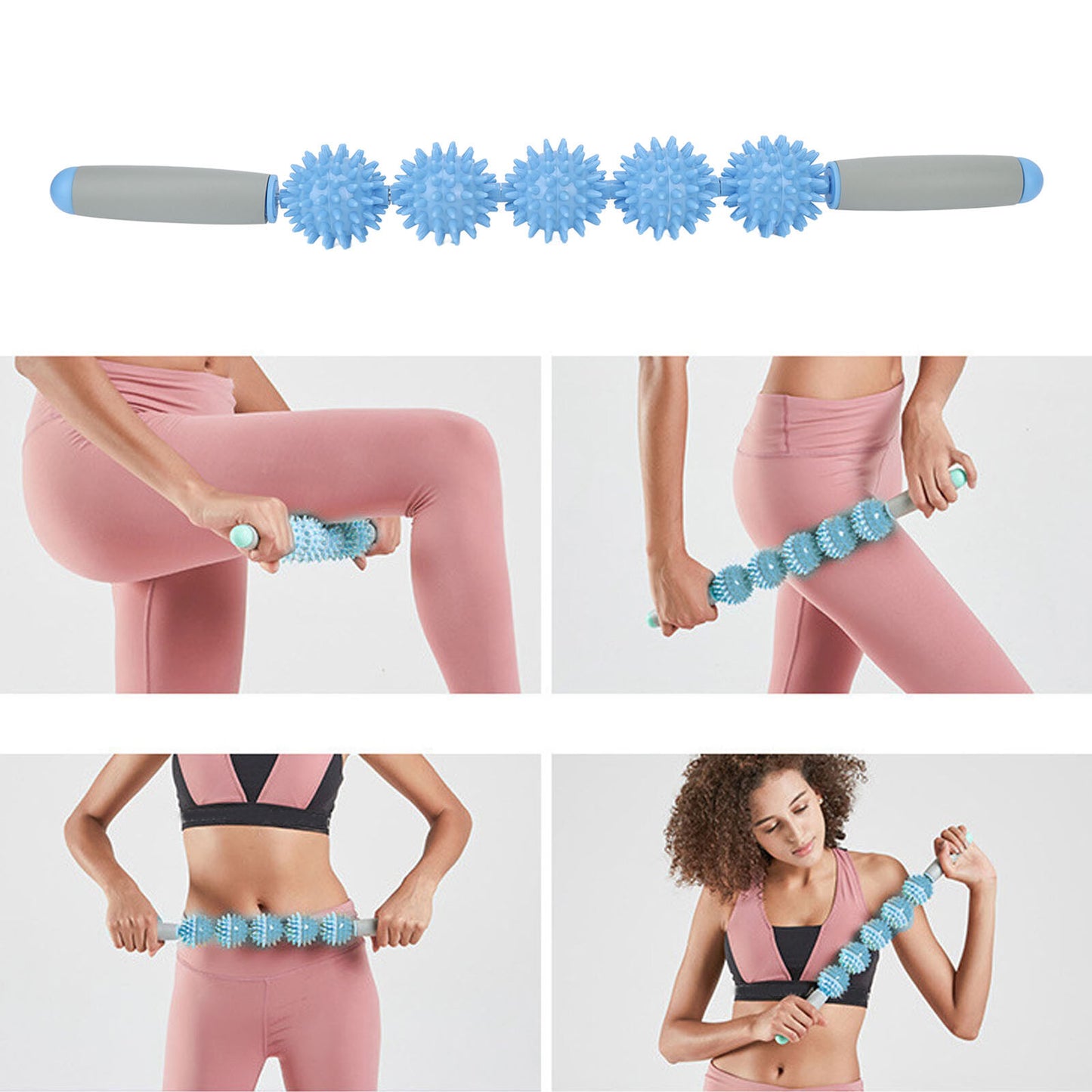 new Muscle Relaxation Roller Muscle Roller Stick Fascia Blaster Five Balls HGF koeek - KOEEK