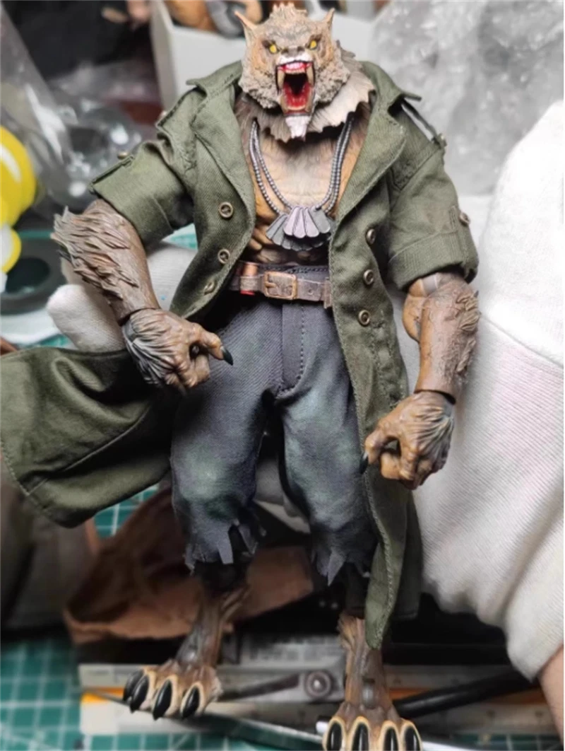 1/12 Custom Wired Army Green Trench Coat+Pants For Maestro Union Werewolf Figure 07FC0E-D4 - KOEEK
