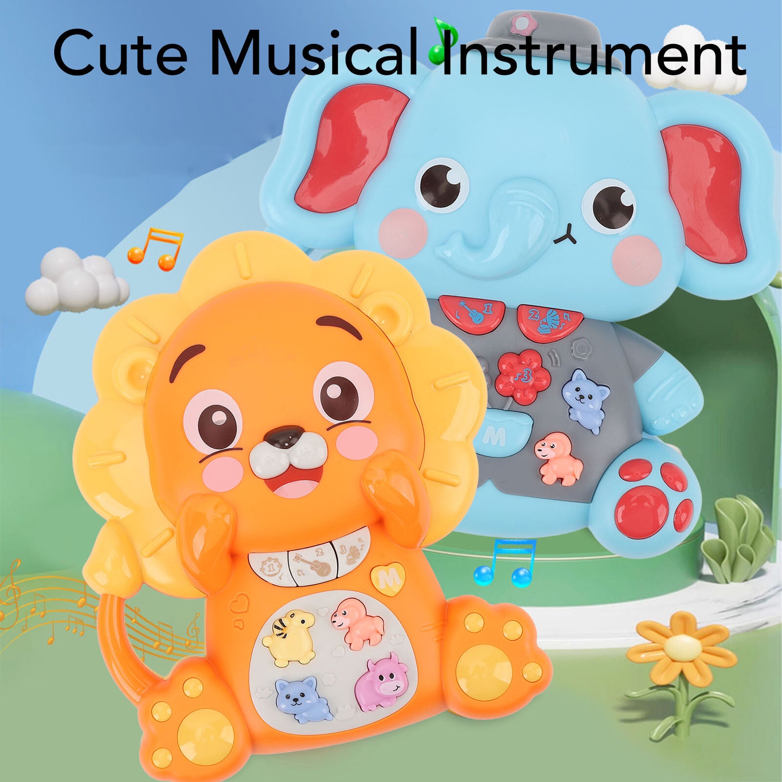 new Educational Animal Light Up Musical Toy for Children Parent Child Interaction koeek - KOEEK