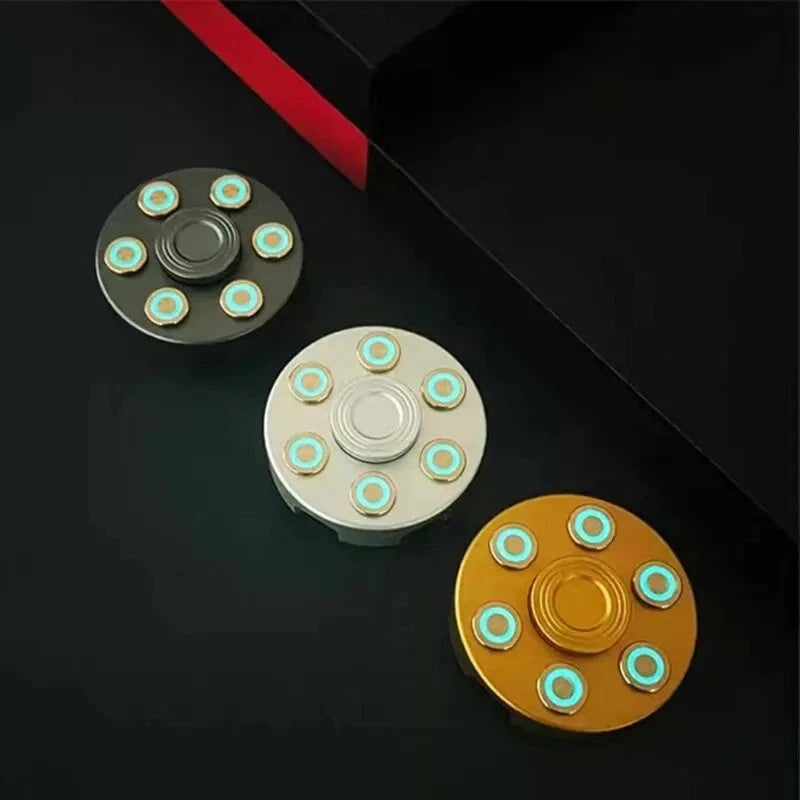 Revolver Clip Luminous Fidget Spinner EDC Metal Hand Spinner Adult Fidget Toys 07FC0E-D4 - KOEEK