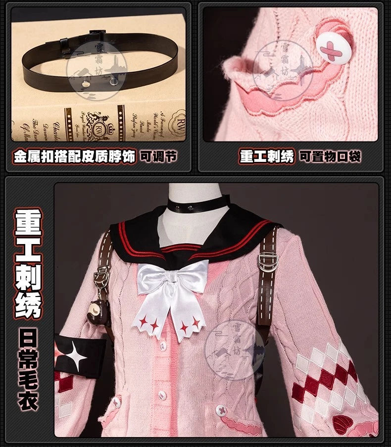 Zenless Zone Zero Ukinami Yuzuha Pink Sweater & Skirt Cosplay Set - 07FC0E-D4 - KOEEK