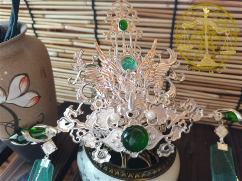 Scum Villain Self Saving System Shen Qingqiu Hair Crown Tassle Hairpin headdress 07FC0E-D4 - KOEEK
