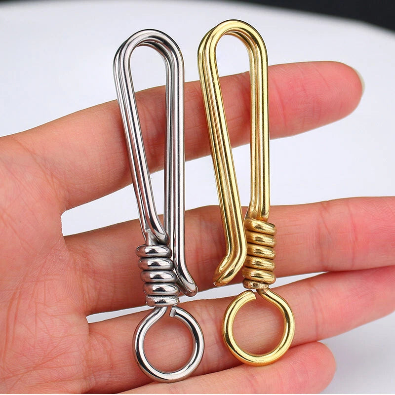 Brass / Steel Handmade Keychains Keyrings Bag Wallet Chain Belt Clip Key Holder 07FC0E-D4 - KOEEK