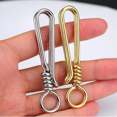 Brass / Steel Handmade Keychains Keyrings Bag Wallet Chain Belt Clip Key Holder 07FC0E-D4 - KOEEK