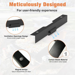 new Koutemie Wind Guard for Blackstone 22" 22" Griddle, Black KOUTEMIE - KOEEK