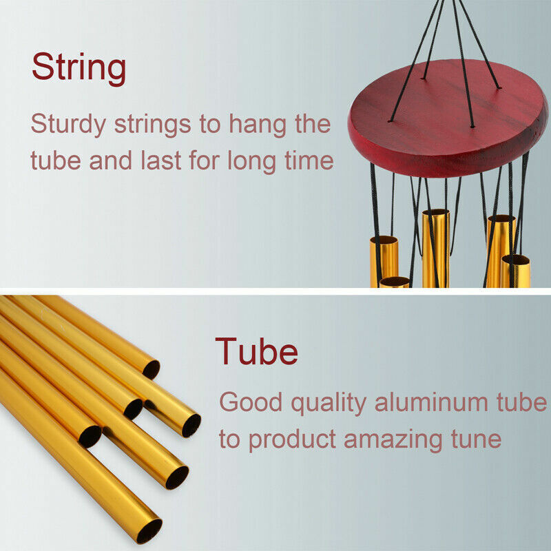 ny 31 tommer metal 6 rør Windchime Kapelklokker Vindklokker Udendørs Have Indretning af hjemmet
