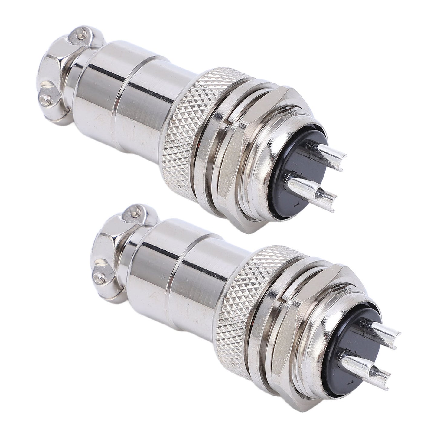 new 2Pcs/set 3 Pin Ation Plug Socket Connector Copper Silver Plated Connectors koeek - KOEEK