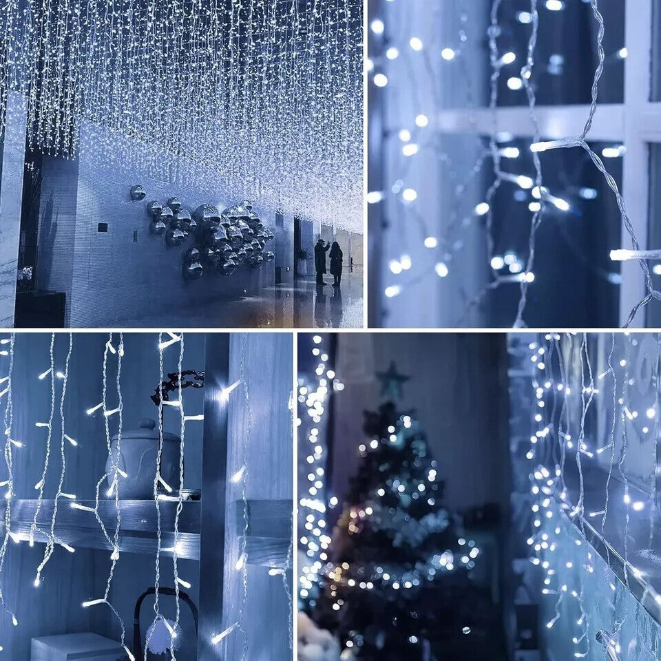 13~130ft Curtain Icicle Lights Wedding Party LED Fairy Christmas Indoor Outdoor 07FC0E-D4 - KOEEK