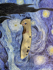1 PC Brass & Red Copper Inlay Knife Handle Scale for Rick Hinderer XM18 3.5” 07FC0E-D4 - KOEEK