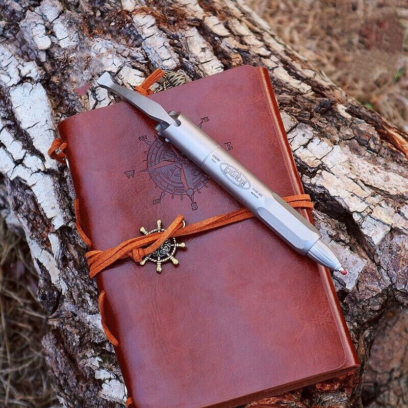 Titanium Alloy Pocket Siphon Pen Ball Pen Business Signature Gel Pen EDC Tools 07FC0E-D4 - KOEEK