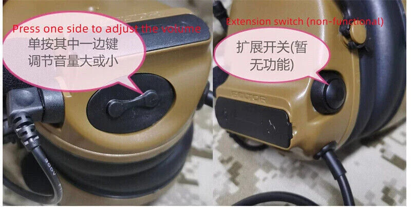 US PELTOR Comtac III C3 Tactical Headset Helmet Ver. Noise Reduction Headphone 07FC0E-D4 - KOEEK