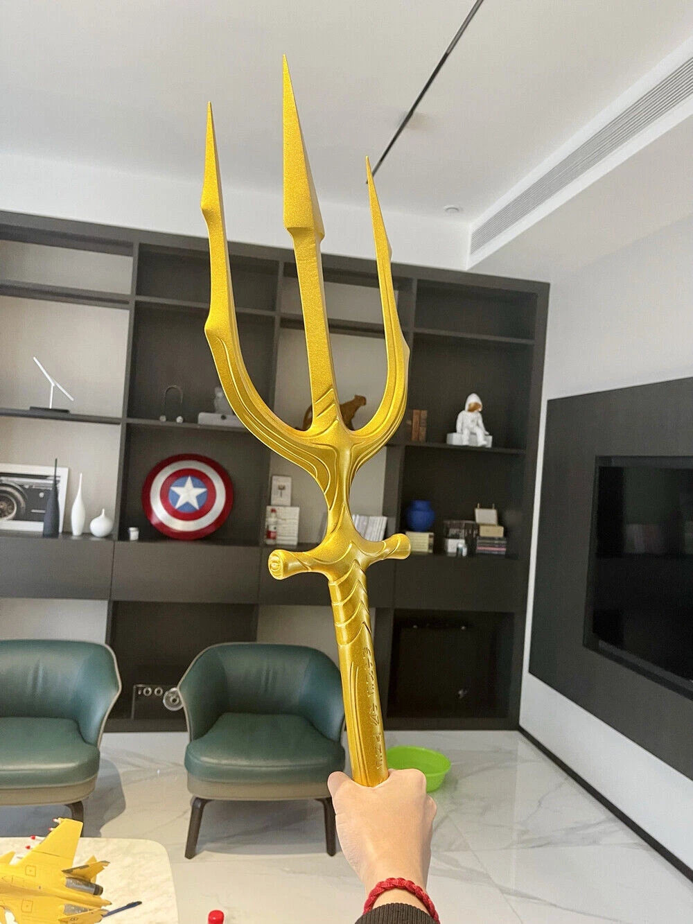 Aquaman Trident 1:1 Alloy Weapon Cosplay Prop Model Replica Collection Gift 83" 07FC0E-D4 - KOEEK