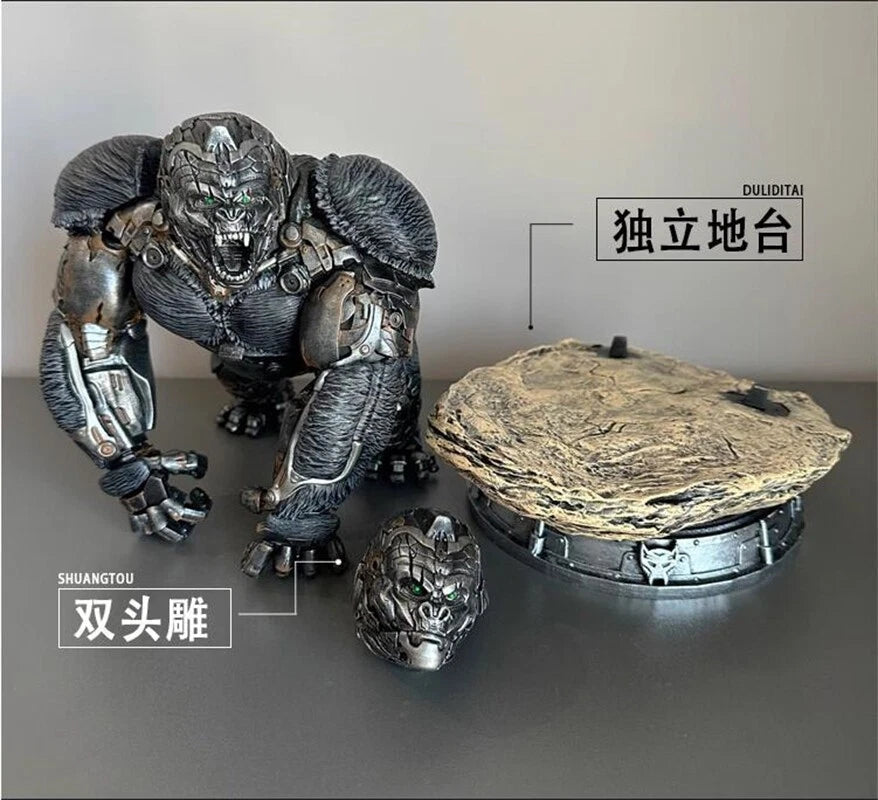 Optimus Primal Battle Version Statue With Two Heads Marvel Painted Model Stock 07FC0E-D4 - KOEEK