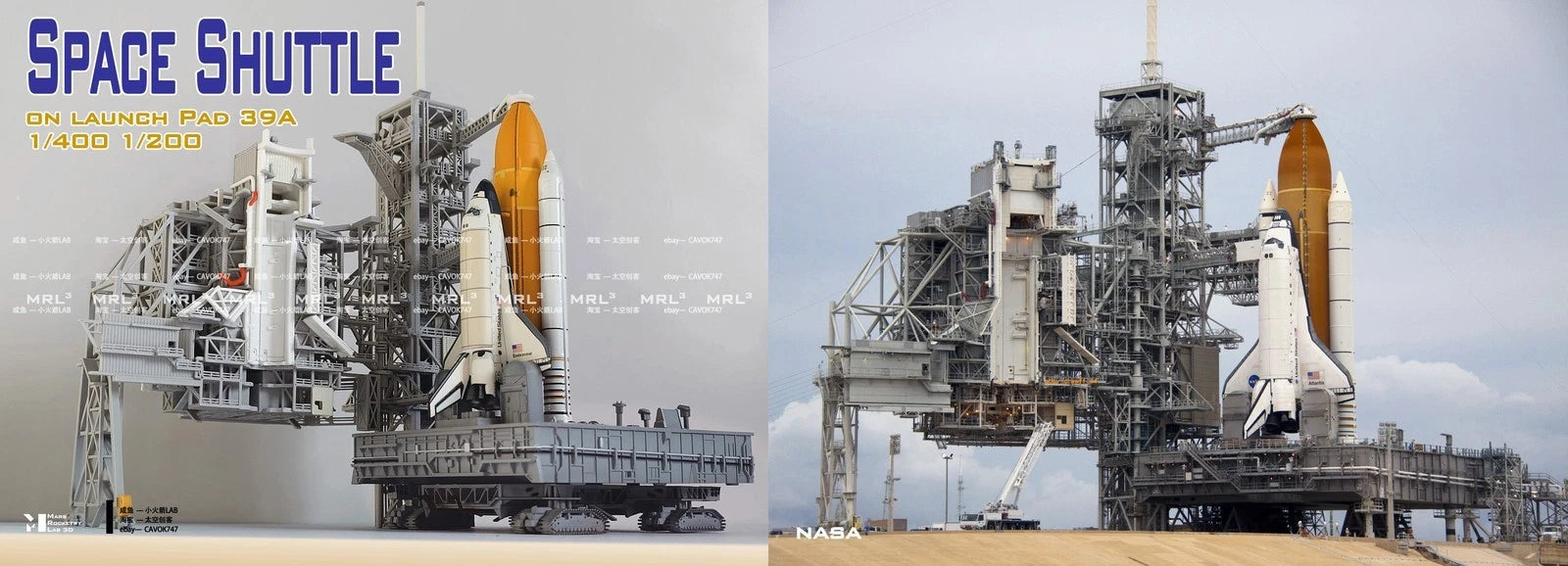 Space Shuttle Launch Pad Model Kit - 1/400 Scale, 3D Printed (No Aircraft) 07FC0E-D4 - KOEEK