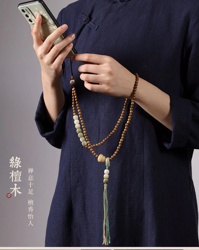Bodhi  Chinese Style Crossbody Phone Lanyard Anti Drop Anti Lost Mobile Strap 07FC0E-D4 - KOEEK