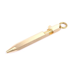 Hot Mini Handmade Six-Edg Brass Ball Pen Bolt Action Pen Pocket Keychain EDC Pen 07FC0E-D4 - KOEEK